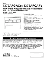 Предварительный просмотр 1 страницы Whittier Wood Furniture McKenzie 1377AFGACe Assembly Instructions