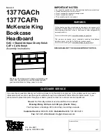 Whittier Wood Furniture McKenzie 1377GACh Assembly Instructions Manual предпросмотр