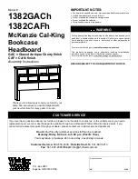 Предварительный просмотр 1 страницы Whittier Wood Furniture McKenzie 1382GACh Assembly Instructions Manual