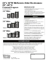 Whittier Wood Furniture McKenzie 1520b Assembly Instructions предпросмотр