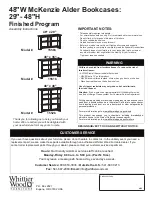 Предварительный просмотр 1 страницы Whittier Wood Furniture McKenzie 1550b Assembly Instructions