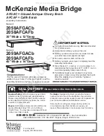 Preview for 1 page of Whittier Wood Furniture McKenzie 2058AFGACb Assembly Instructions