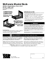 Preview for 1 page of Whittier Wood Furniture McKenzie 2346AFCAF Assembly Instructions Manual