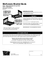 Whittier Wood Furniture McKenzie 2346CAFd Assembly Instructions Manual preview