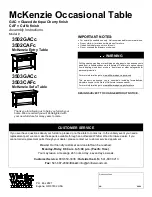 Предварительный просмотр 1 страницы Whittier Wood Furniture McKenzie 3502GACc Assembly Instructions