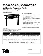 Preview for 1 page of Whittier Wood Furniture McKenzie 3506AFGAC Quick Start Manual