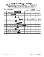 Предварительный просмотр 2 страницы Whittier Wood Furniture McKenzie Accent Table 3497AUF Assembly Instructions