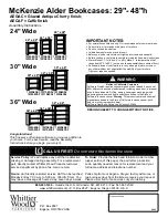 Whittier Wood Furniture McKenzie Alder 1520AEGAC Assembly Instructions предпросмотр