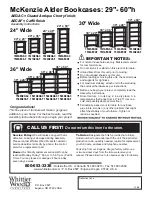 Whittier Wood Furniture McKenzie Alder Assembly Instructions preview