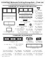 Предварительный просмотр 2 страницы Whittier Wood Furniture McKenzie Cal-King 1333AFGAC Assembly Instructions Manual