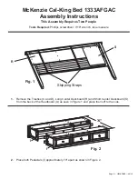 Предварительный просмотр 3 страницы Whittier Wood Furniture McKenzie Cal-King 1333AFGAC Assembly Instructions Manual