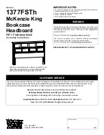 Whittier Wood Furniture McKenzie King 1377FSTh Assembly Instructions Manual preview