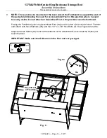 Предварительный просмотр 12 страницы Whittier Wood Furniture McKenzie King Bookcase Storage Bed Assembly Instructions Manual