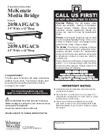 Предварительный просмотр 1 страницы Whittier Wood Furniture McKenzie Media Bridge 2058AFGACb Assembly Instructions