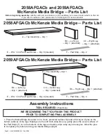 Предварительный просмотр 2 страницы Whittier Wood Furniture McKenzie Media Bridge 2058AFGACb Assembly Instructions