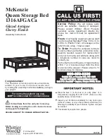 Whittier Wood Furniture McKenzie Queen 1316AFGACa Assembly Instructions Manual предпросмотр