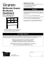 Whittier Wood Furniture McKenzie Queen 1372FSTI Assembly Instructions предпросмотр