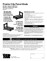 Предварительный просмотр 1 страницы Whittier Wood Furniture Prairie City 1253AFDAOa Assembly Instructions Manual