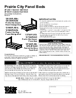 Preview for 1 page of Whittier Wood Furniture Prairie City 1253AFDAOb Assembly Instructions Manual