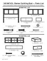 Предварительный просмотр 2 страницы Whittier Wood Furniture Shaker Cal-King Bed 1433AFVCL Assembly Instructions Manual