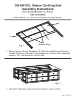 Предварительный просмотр 3 страницы Whittier Wood Furniture Shaker Cal-King Bed 1433AFVCL Assembly Instructions Manual