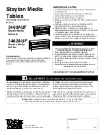 Whittier Wood Furniture Stayton Media 3460AUF Assembly Instructions Manual preview