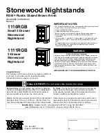 Whittier Wood Furniture Stonewood 1110RGB Assembly Instructions preview