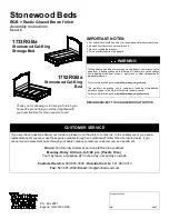 Preview for 1 page of Whittier Wood Furniture Stonewood Cal-King 1733RGBa Assembly Instructions Manual