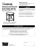 Whittier Wood 1109RGB Assembly Instructions Manual предпросмотр