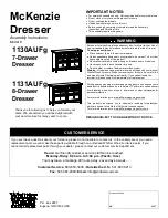 Whittier Wood 1130AUFg Assembly Instructions Manual preview