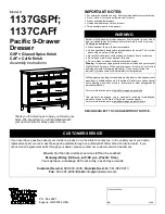 Whittier Wood 1137GSPf Assembly Instructions Manual предпросмотр