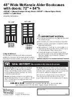 Предварительный просмотр 1 страницы Whittier Wood 1555AEGSP Assembly Instructions