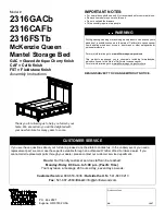 Предварительный просмотр 1 страницы Whittier Wood 2316CAFb Assembly Instructions Manual