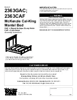 Whittier Wood 2363GAC Assembly Instructions Manual preview