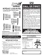 Preview for 1 page of Whittier Wood 315KFGAC Assembly Instructions