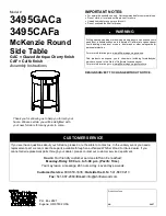 Whittier Wood 3495GACa Assembly Instructions Manual preview