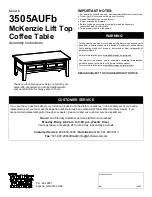 Whittier Wood 3505AUFb Assembly Instructions Manual preview