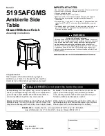 Предварительный просмотр 1 страницы Whittier Wood 5195AFGMS Assembly Instructions