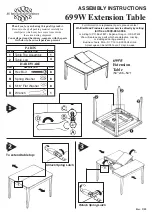 Предварительный просмотр 1 страницы Whittier Wood Extension Table Assembly Instructions