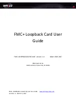 Preview for 1 page of Whizz Systems FMC+ Loopback Card User Manual