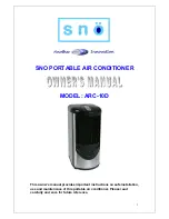 Whynter SNO ARC-10D Owner'S Manual preview