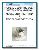 Preview for 1 page of Whynter SNO T-2C Instruction Manual