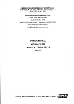 WIA WELDMATIC 335 Owner'S Manual предпросмотр