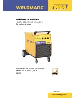 WIA Weldmatic Fabricator P135-2 Operator'S Manual preview