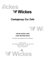 Wickes Glass and Pebble Version Installation And User Instructions Manual предпросмотр