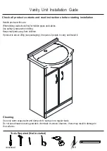 Wickes Vanity Unit Series Installation Manual предпросмотр