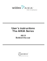 Preview for 1 page of Widex AIKIA AK-9 User Instructions