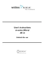 Widex AK-M User Instructions preview