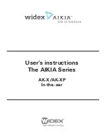 Widex AK-X User Instructions preview