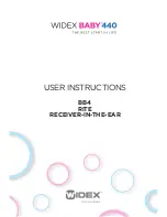 Widex Baby 440 User Instructions preview